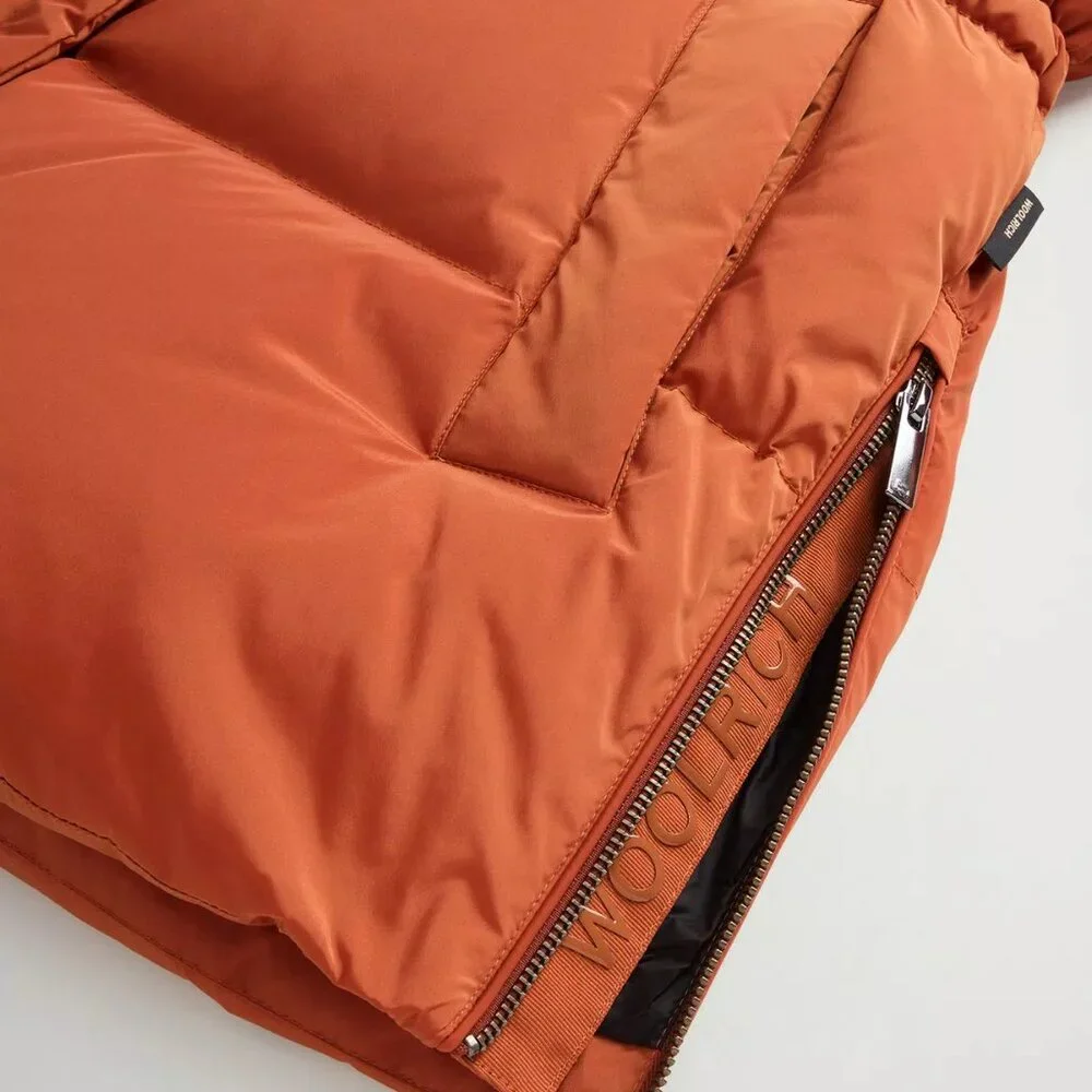 Woolrich Alsea Stretch Nylon Down Jacket with Removable Hood Size S - Picture 6 of 8